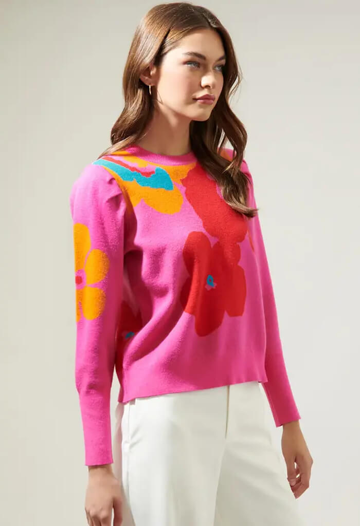 KK Bloom Lillie Puff Sleeve Sweater