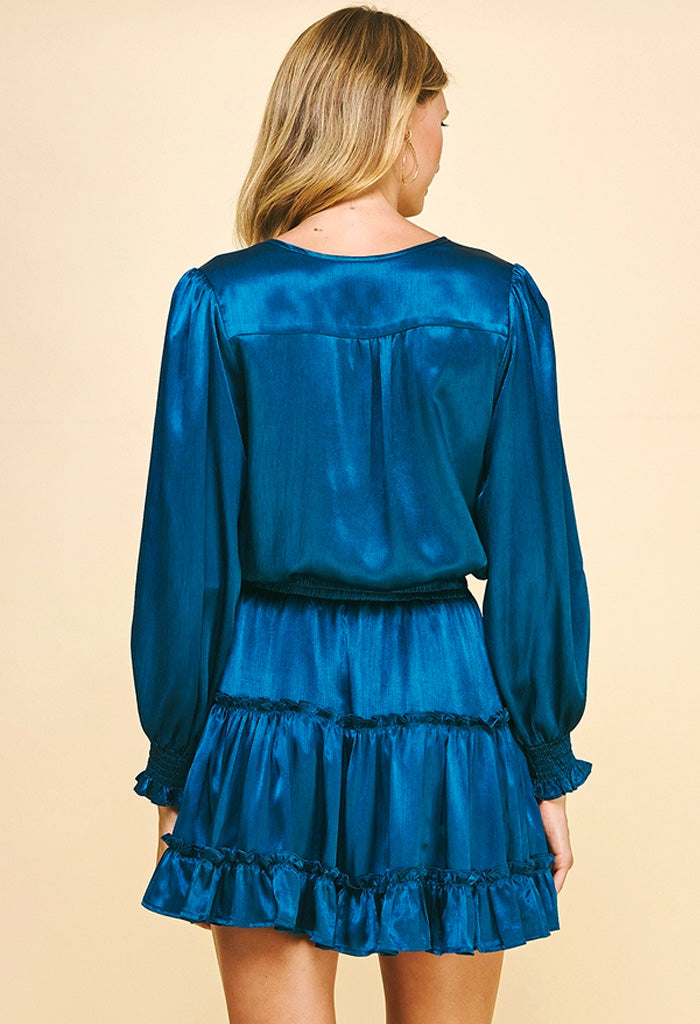 KK Bloom Sapphire Mini Dress