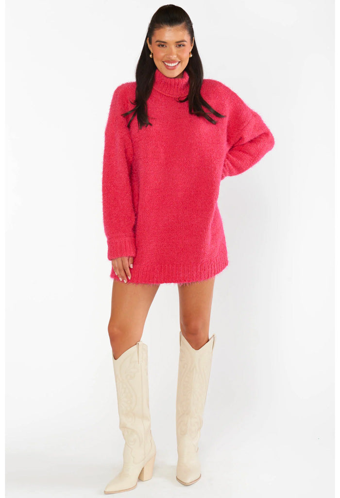 Show Me Your Mumu Timmy Tunic Sweater-Pink Rose Knit