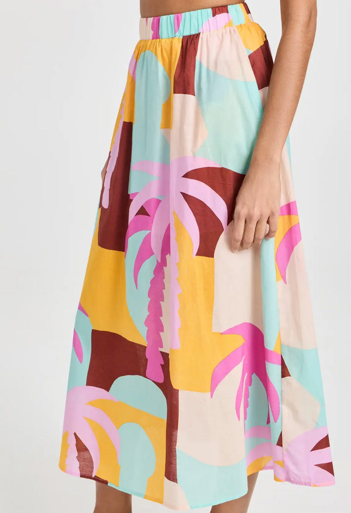 Minkpink Palmera Skirt-Pastel Tropical