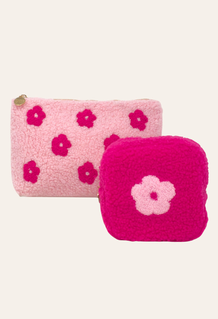 KK Bloom Cosmetic Teddy Bear Pouch-Pink