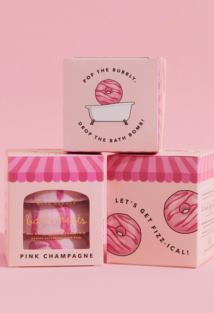 NCLA Beauty Pink Champagne Bath Treats-3 PC