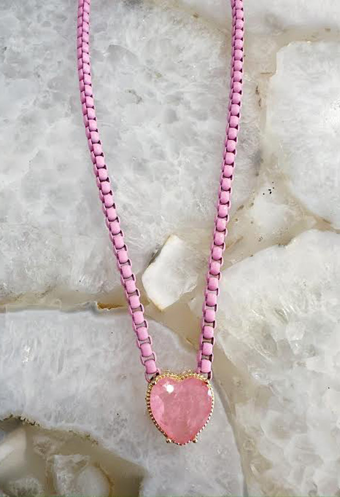 AF Design Darcy Heart Necklace-Pink