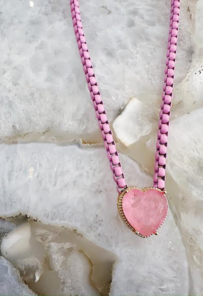 AF Design Darcy Heart Necklace-Pink