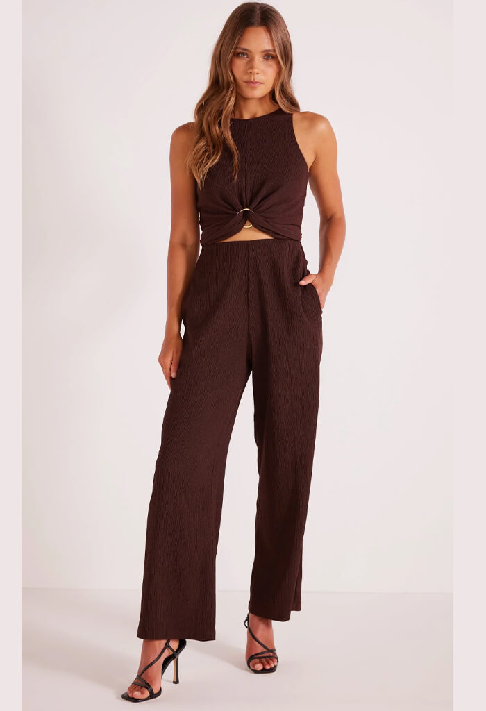 Minkpink Unity Relaxed Pant-Chocolate