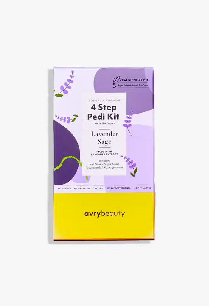 Avry Beauty Lavender Sage 4 Step Pedi Kit