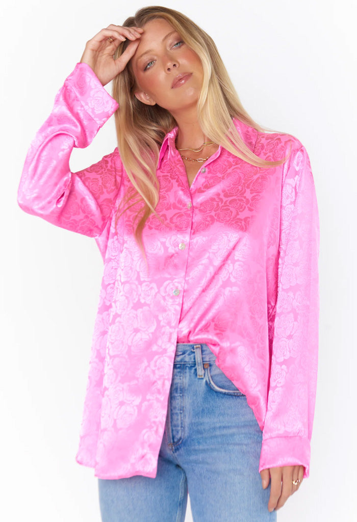 Show Me Your Mumu Smith Button Down-Pink
