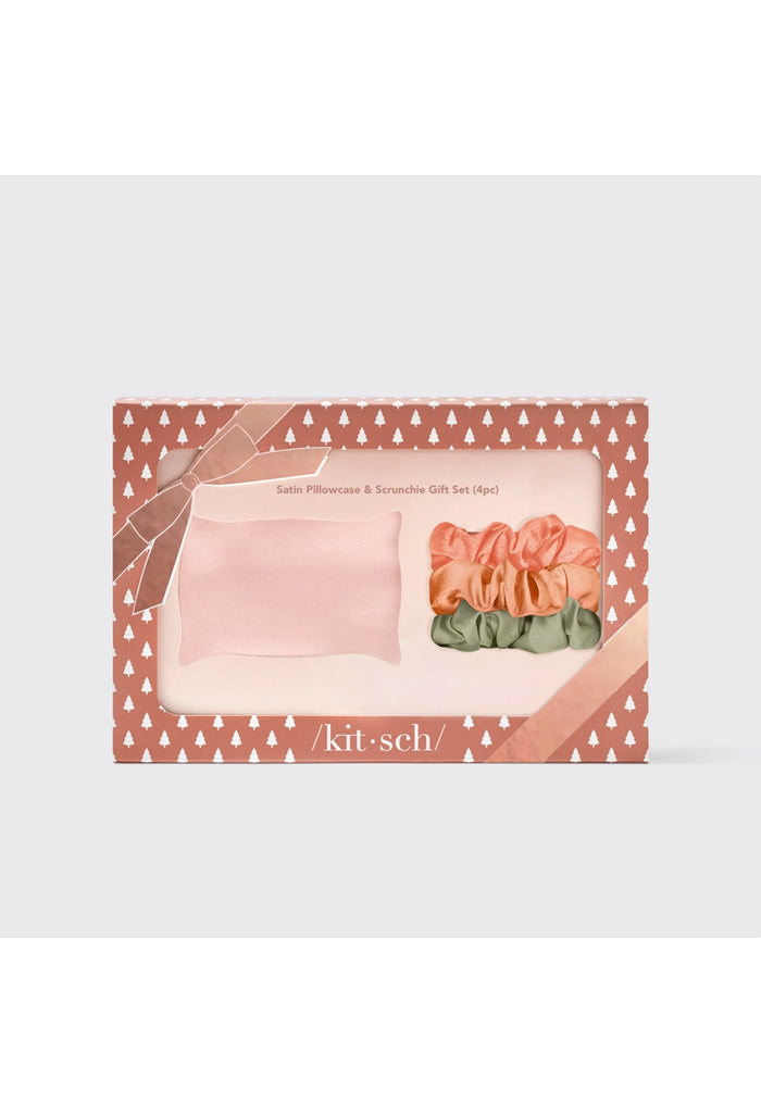 Kitsch Holiday Satin Pillowcase & Scrunchie 4pc Gift Set