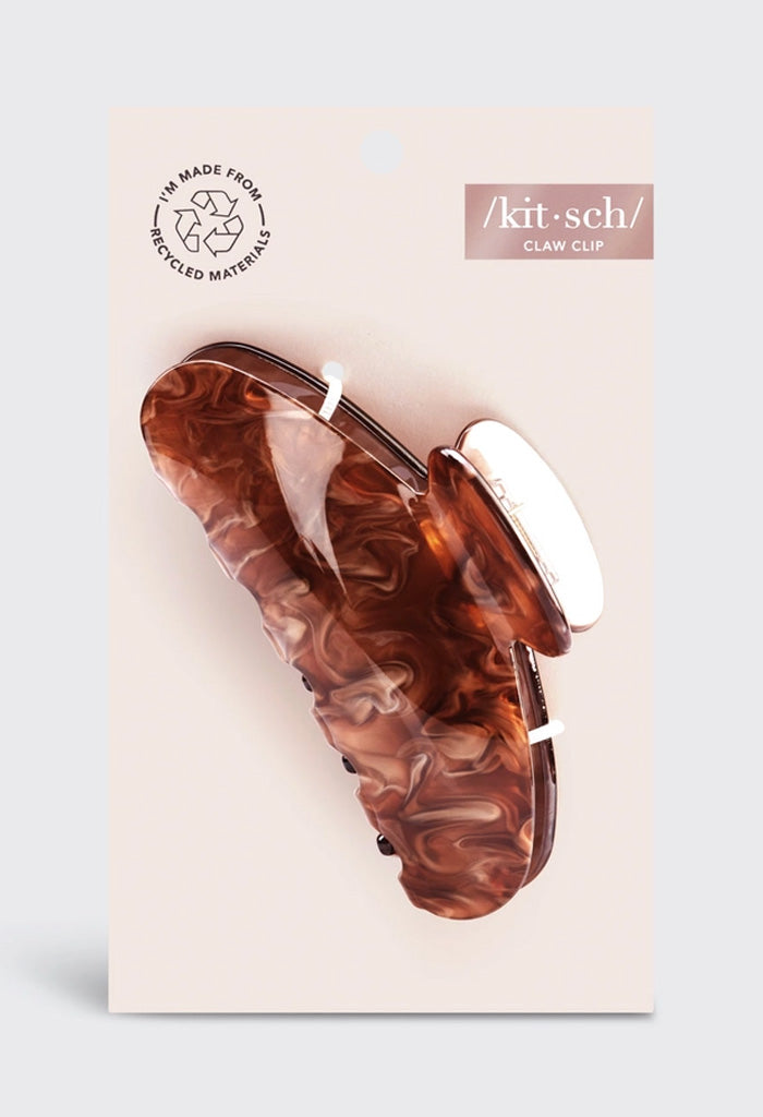 Kitsch Eco Friendly Marble Claw Clip-Brunette