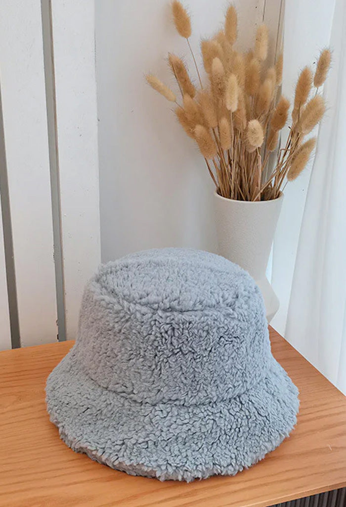 KK Bloom Teddy Bucket Hat-Grey