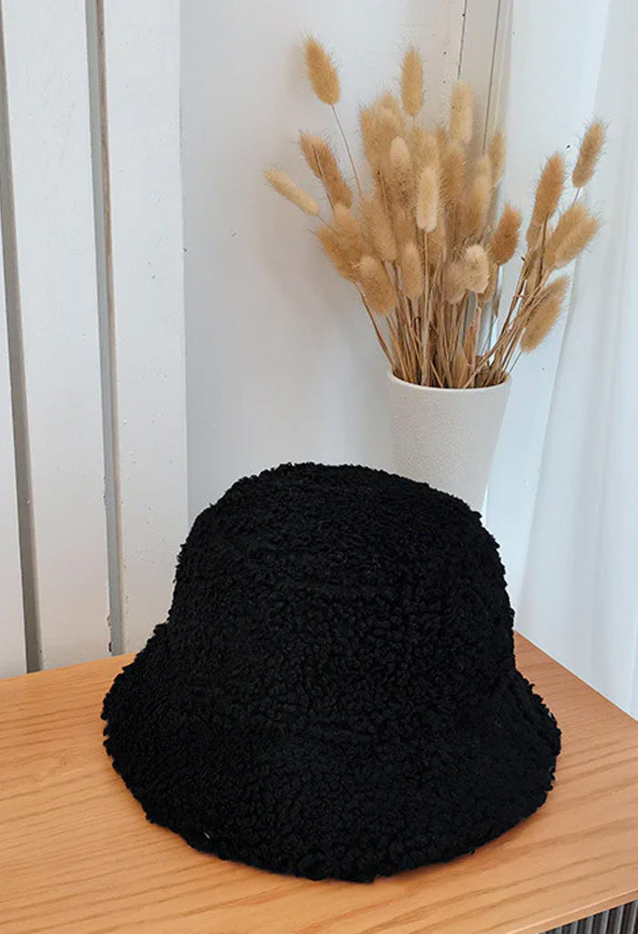 KK Bloom Teddy Bucket Hat-Black