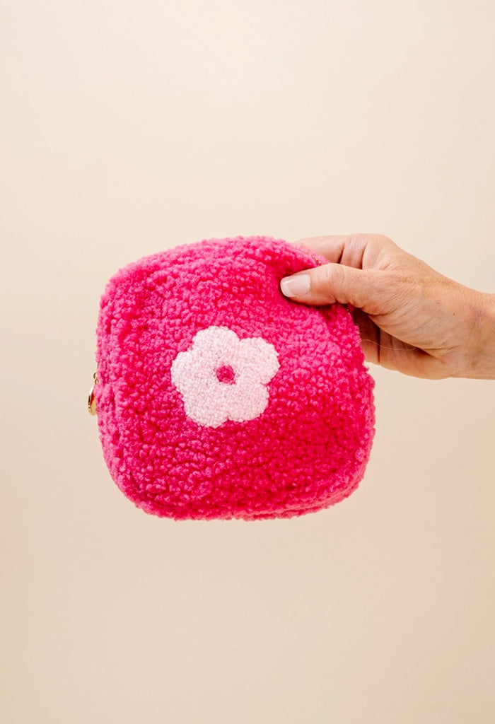KK Bloom Tiny Teddy Cosmetic Bag-Hot Pink