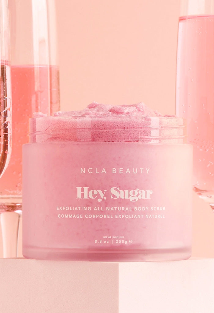 NCLA Beauty Hey Sugar, All Natural Body Scrub-Pink Champagne