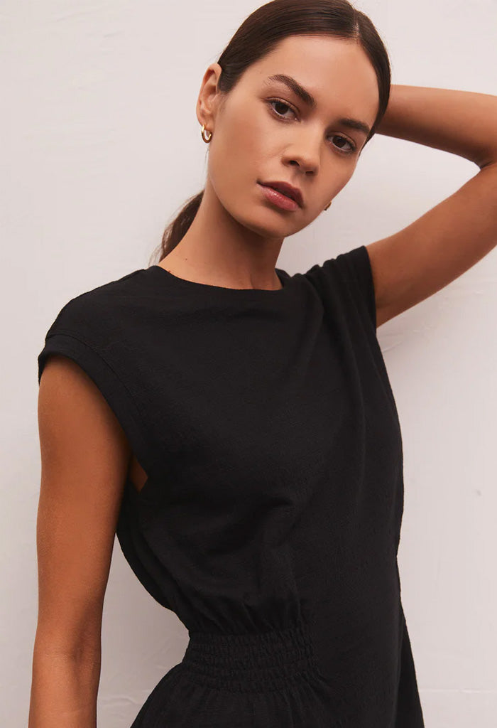 Z Supply Rowan Textured Knit Dress-Black