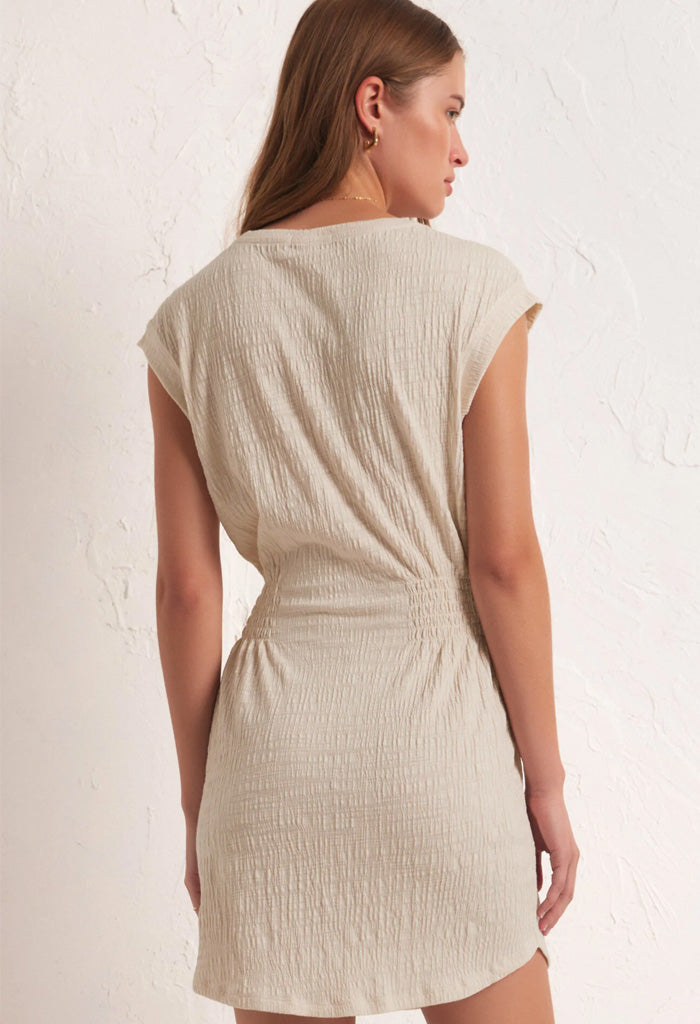 Z Supply Rowan Textured Knit Dress-Whisper White