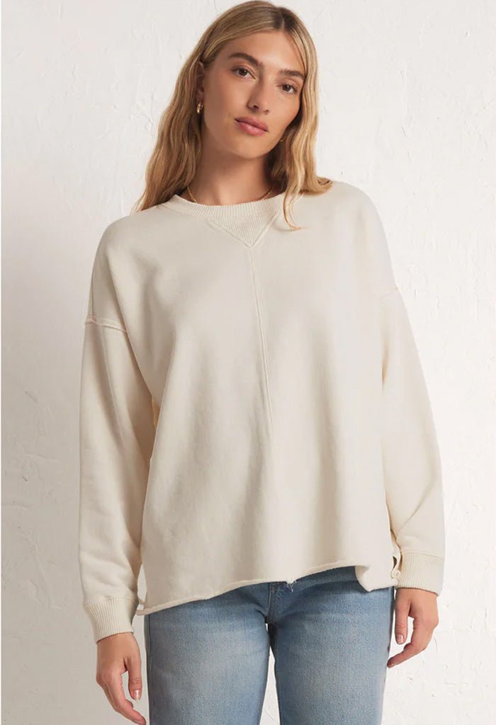 Z Supply Hermosa Sweatshirt-Sandstone