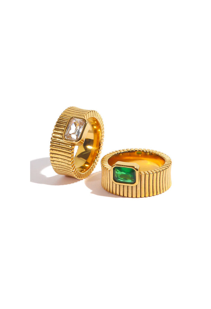 Katie Rae Jewelry Monte Carlo Ring-Green