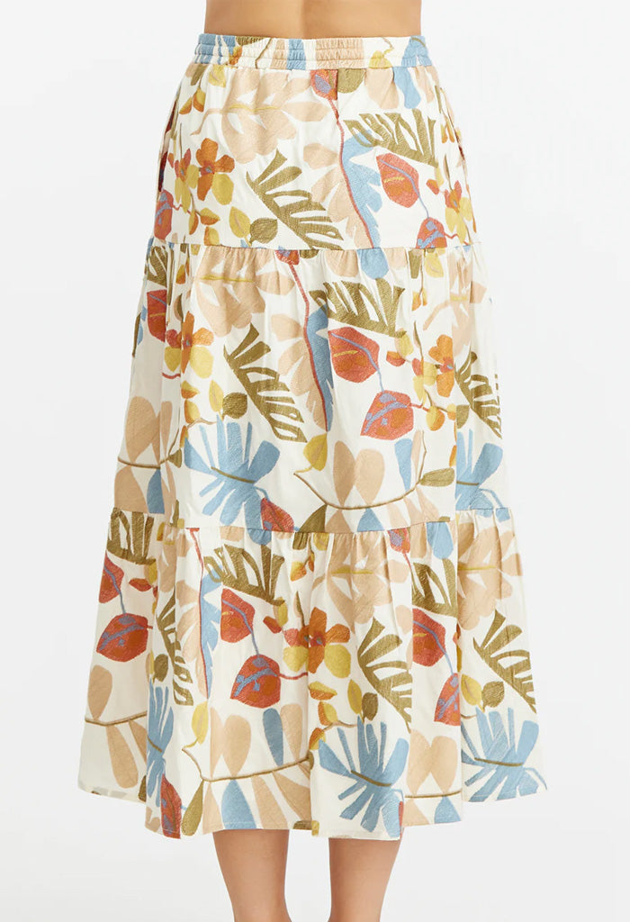 Greylin Grant Embroidered Midi Skirt