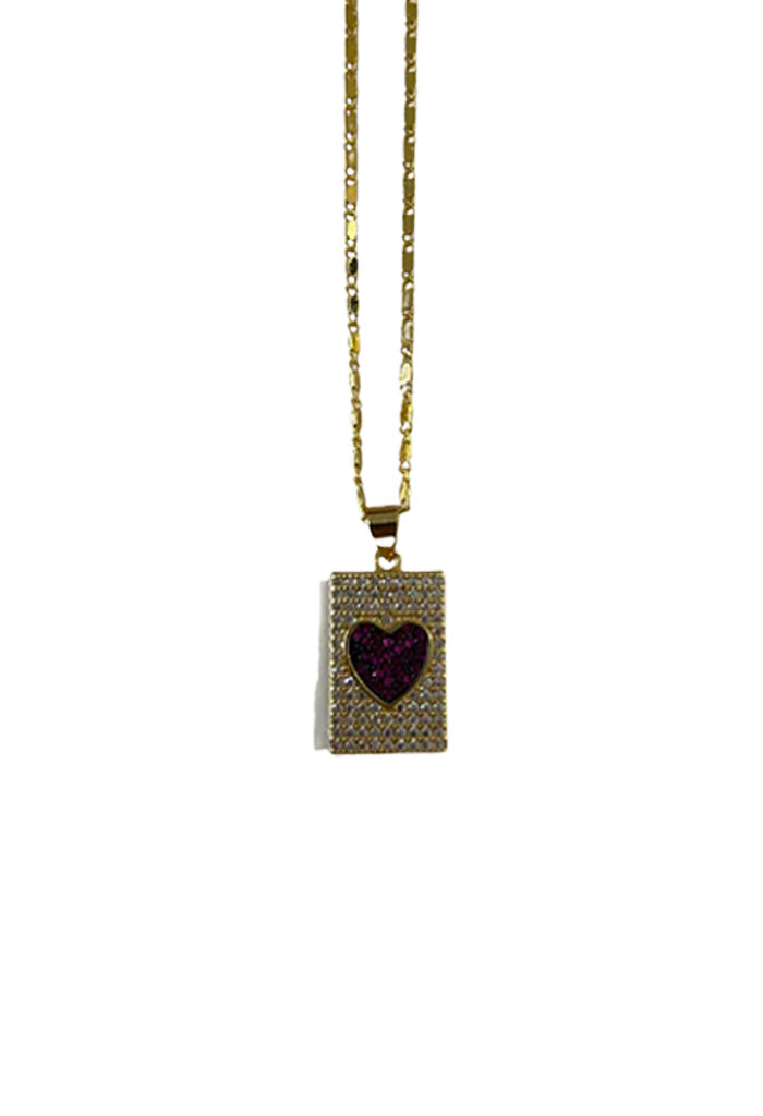 Gemelli Jewelry Felicity Necklace-Pink Heart
