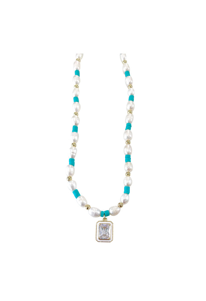 Gemelli Jewelry Lilo Necklace-Teal