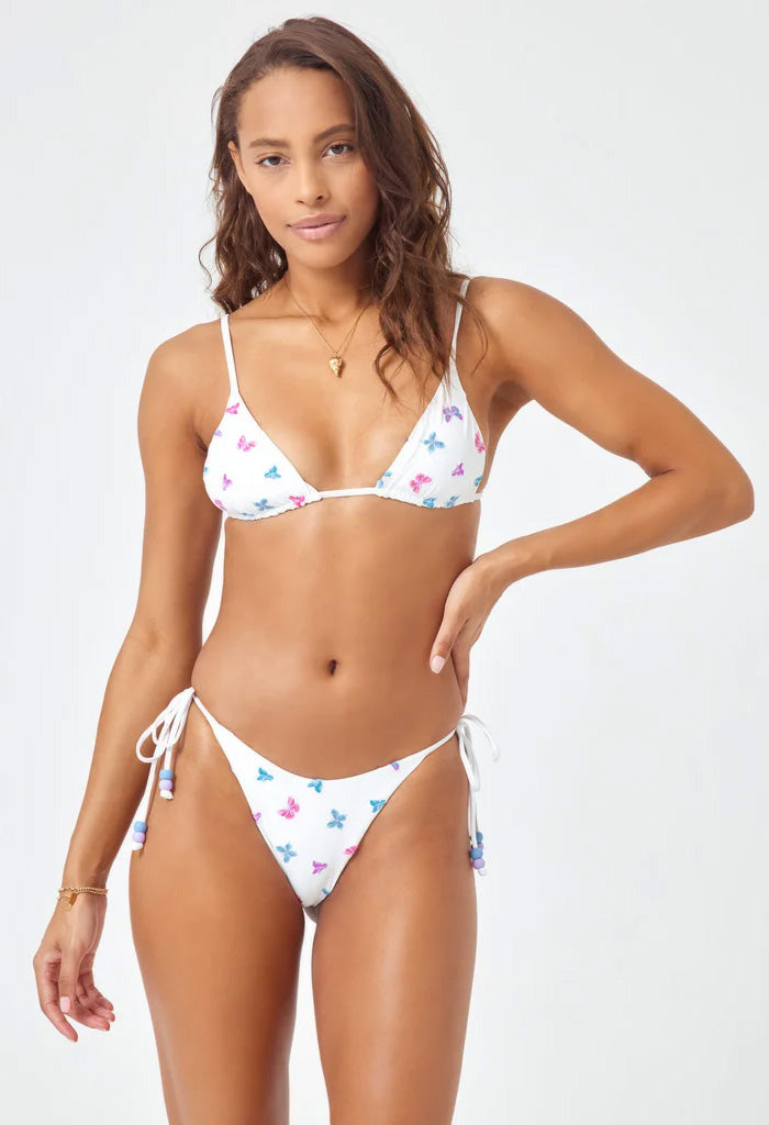 L Space Butterfly Embroidery Lennox Bottom-White