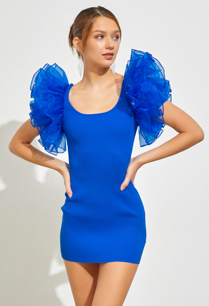 KK Bloom Florence Dress-Cobalt