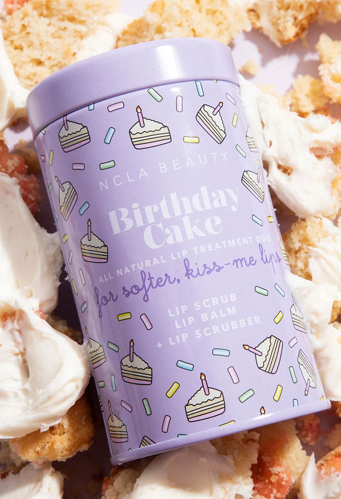 NCLA Beauty Birthday Cake Lip Care Set + Lip Scrubber