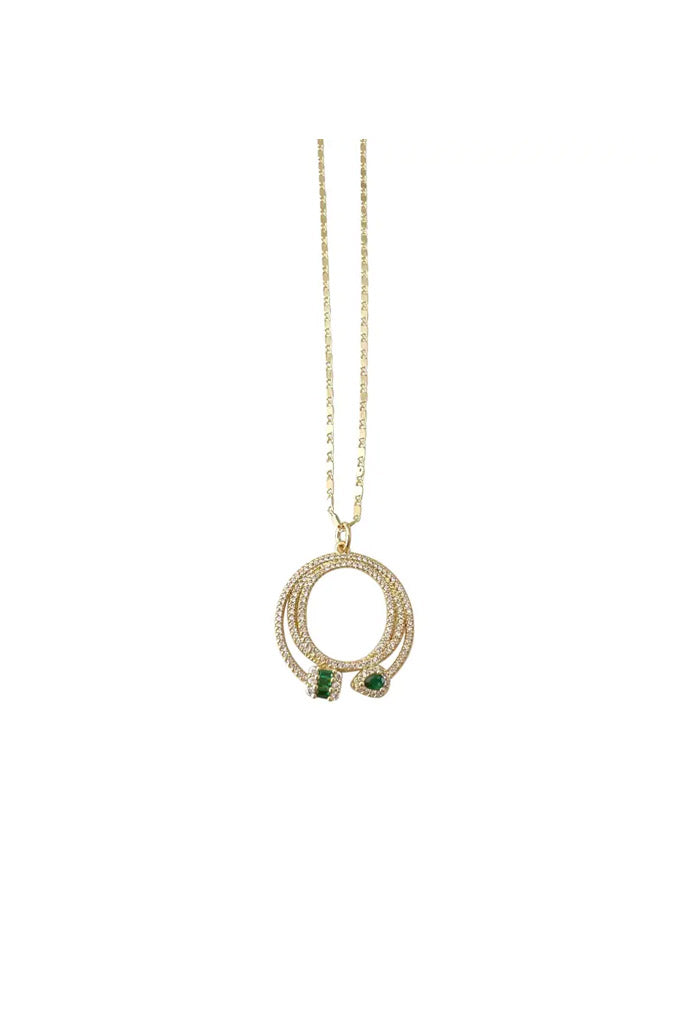 Gemelli Jewelry Whitney Necklace-Emerald
