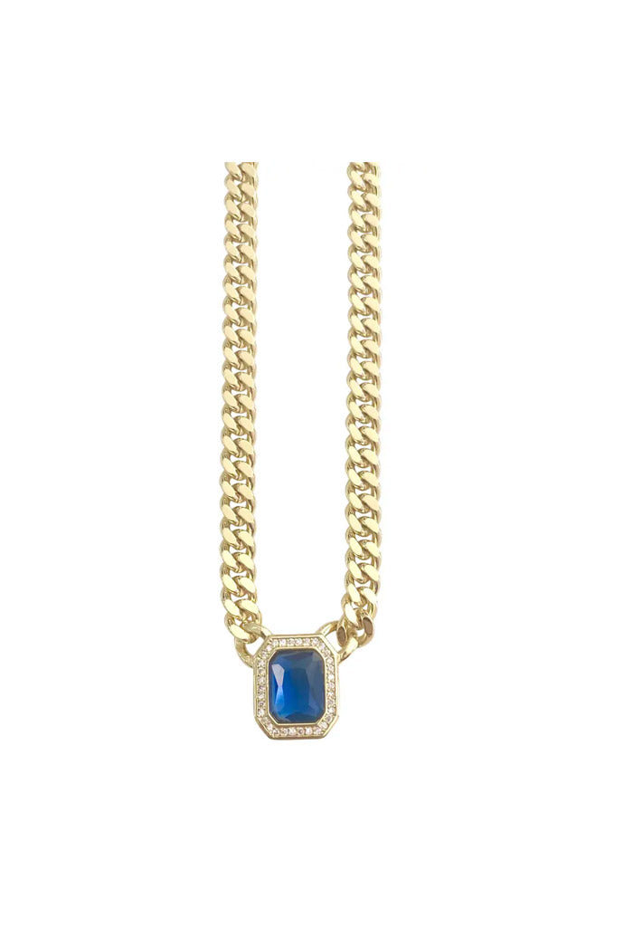 Gemelli Jewelry Roxanne Necklace-Blue