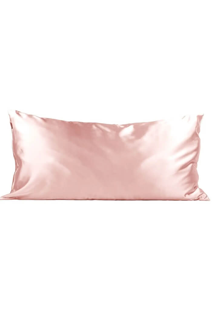 Kitsch Satin King Pillow Case-Blush