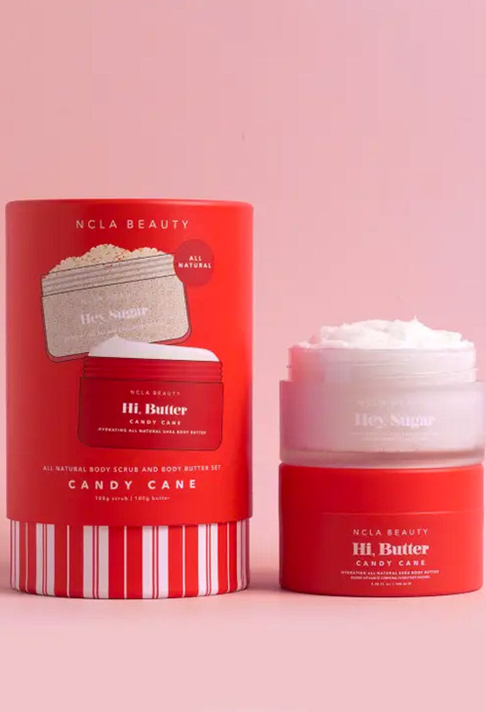 NCLA Beauty Candy Cane Body Scrub + Body Butter