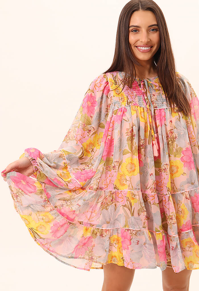 KK Bloom Brigitta Mini Dress-Multi Floral