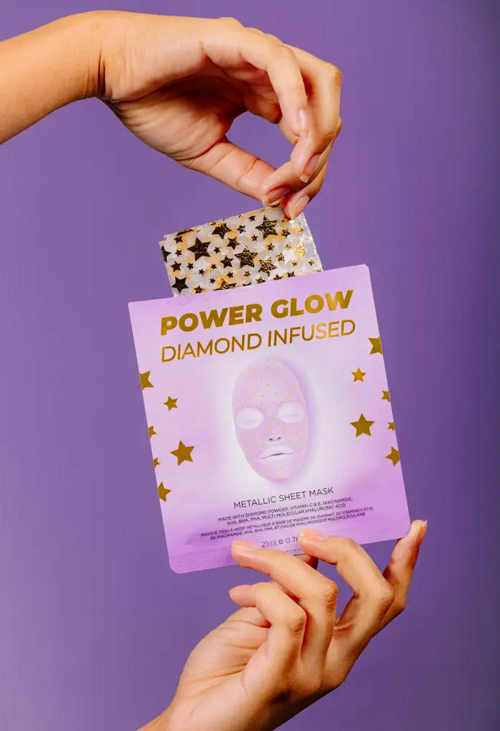 Vitamasques Power Glow Diamond Infused Metallic Sheet Mask